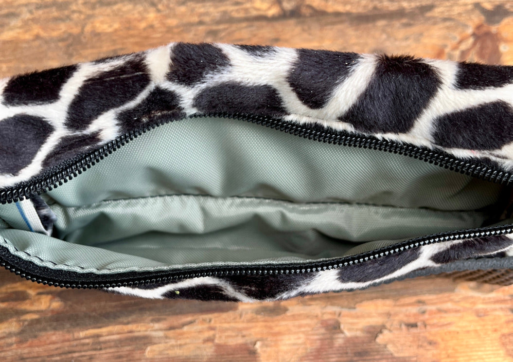 Black Clutch Purse-Faux Fur