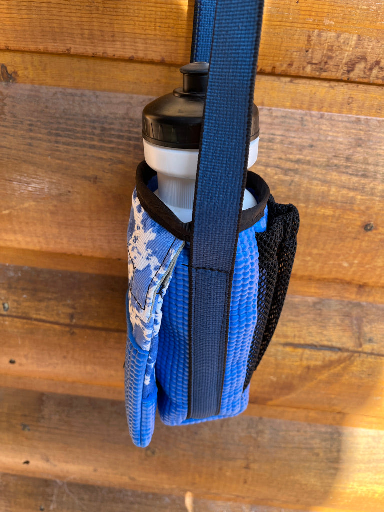 Ajax Blue Water Bottle Holder/Purse-Blue fabric