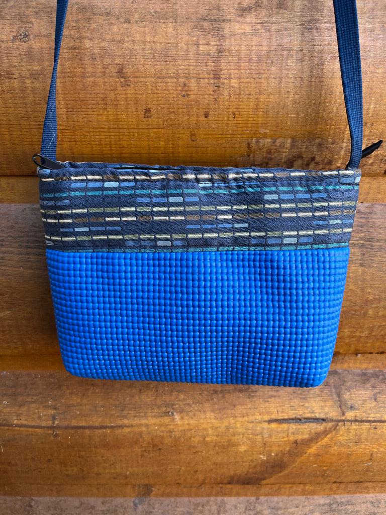 BBop Blue adjustable strap-Geometric Print Fabric