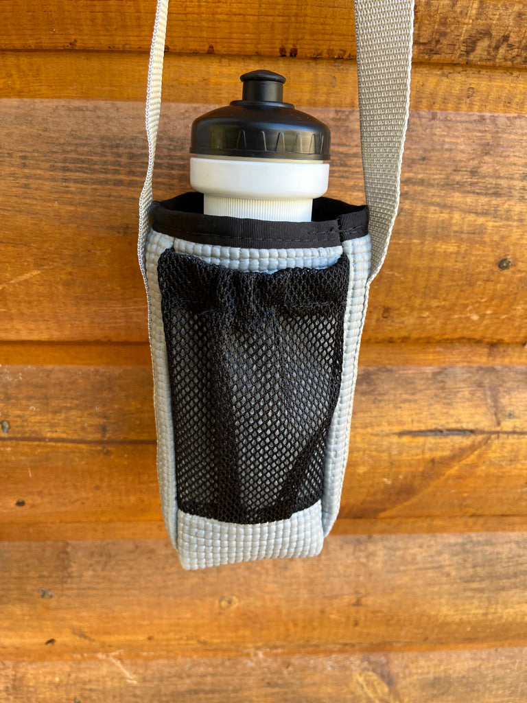 Ajax Water Bottle Holder Purse- Gray home decor print fabric