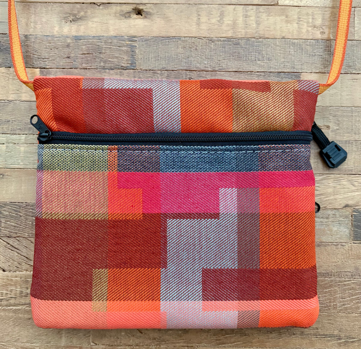 3 Zip Bag Orange- Home Dec Fabric