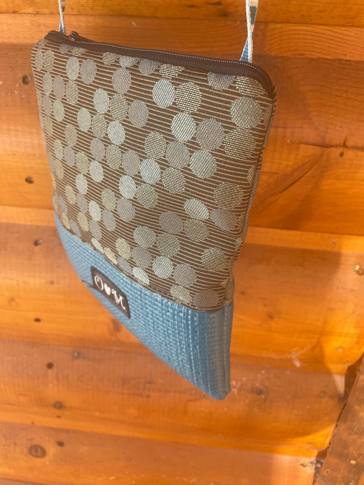 Stella Teal Cross Body-Dots print Fabric