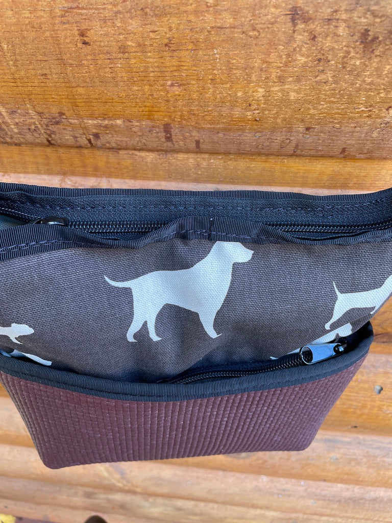 Bernie Brown Purse-Dog Print